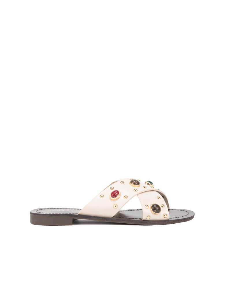 Mules à brides croisées